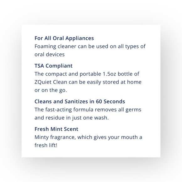 new ZQuiet ㋡ Clean Anti-Bacterial Oral Cleaning Solution ㋡ Mint ㋡ Luxury Travel - Picture 7 of 16